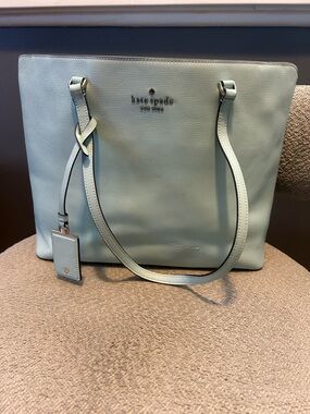 Kate Spade Light Blue Large Leather Tote